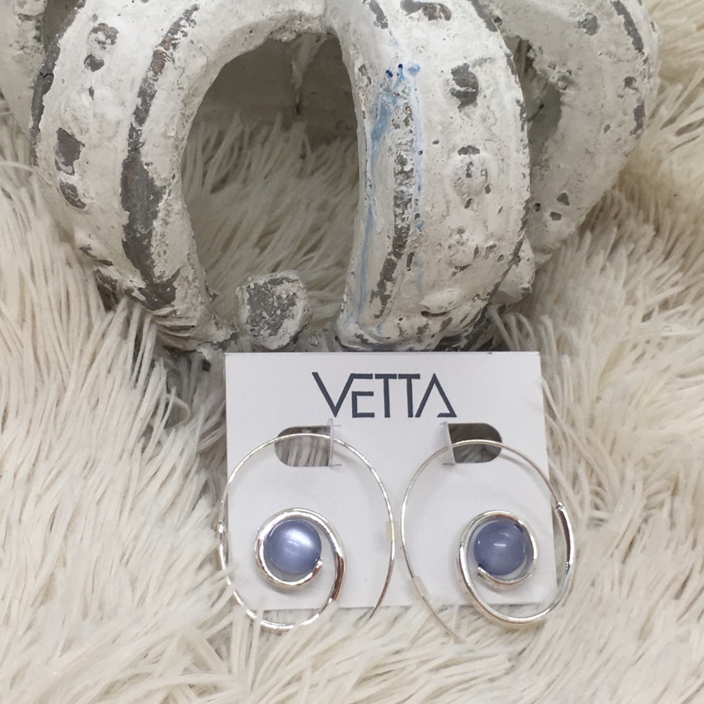 💕 Vetta silver earrings with blue detail 💕
